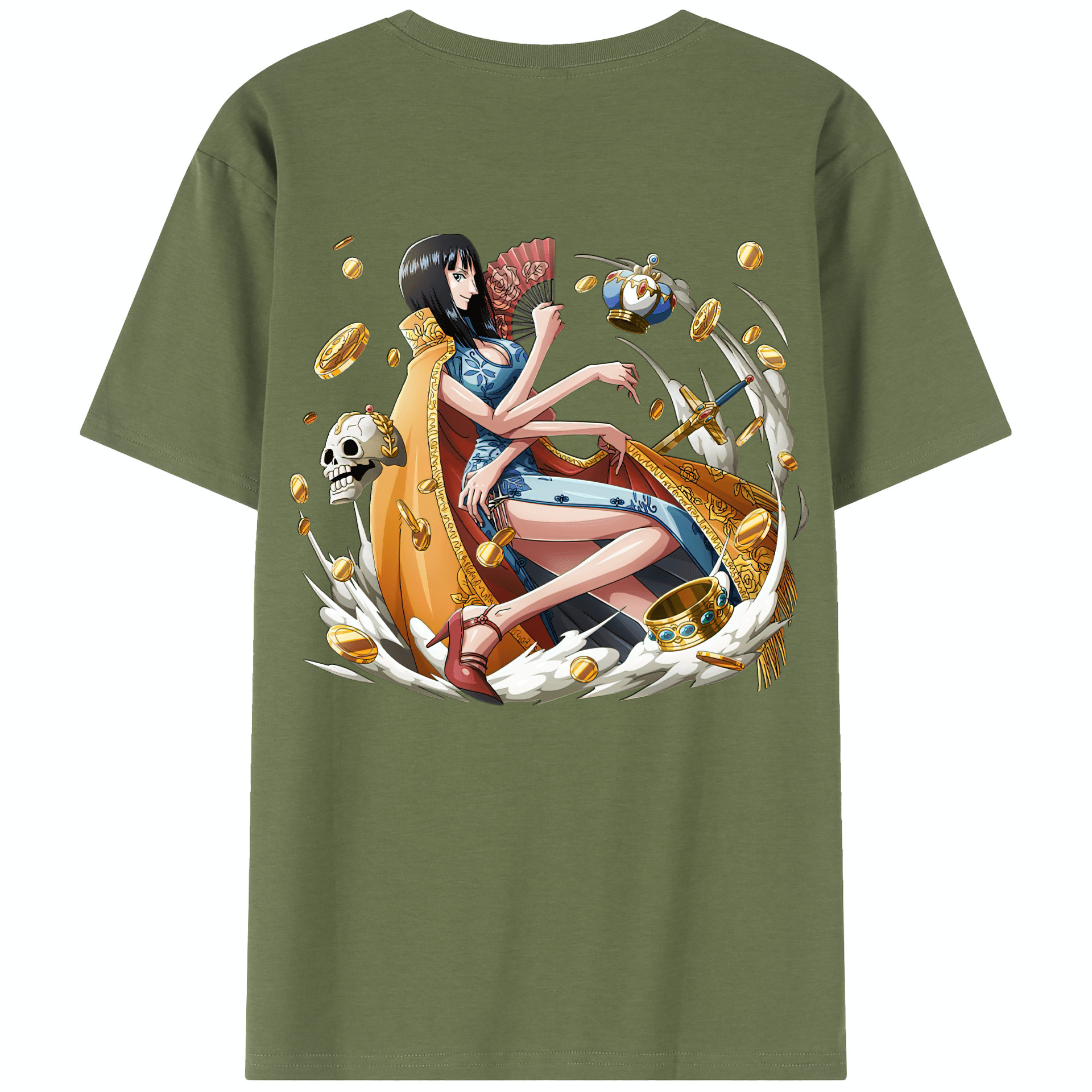 ワンピース ニコ・ロビン ONE PIECE Nico Robin 綿100％半袖Tシャツ（背面プリント）